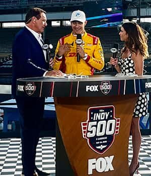 Danica Patrick with Chris Myers on FOX