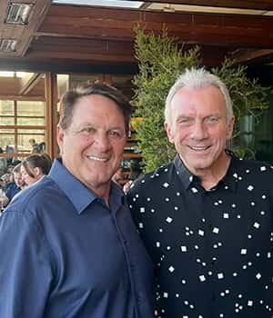 Joe Montana with Chris Myers